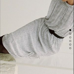 COPY - Zara Polka dot spotted belted dress midi bloggers